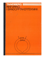 Tandberg Bandopptakerteknikk - Owners Manual